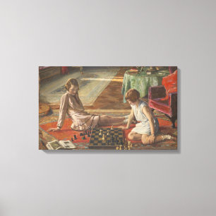 Toile Les joueurs d'échecs (par John Lavery)