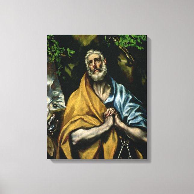 Toile Les larmes de saint Pierre, fin des années 1580 (Recto)