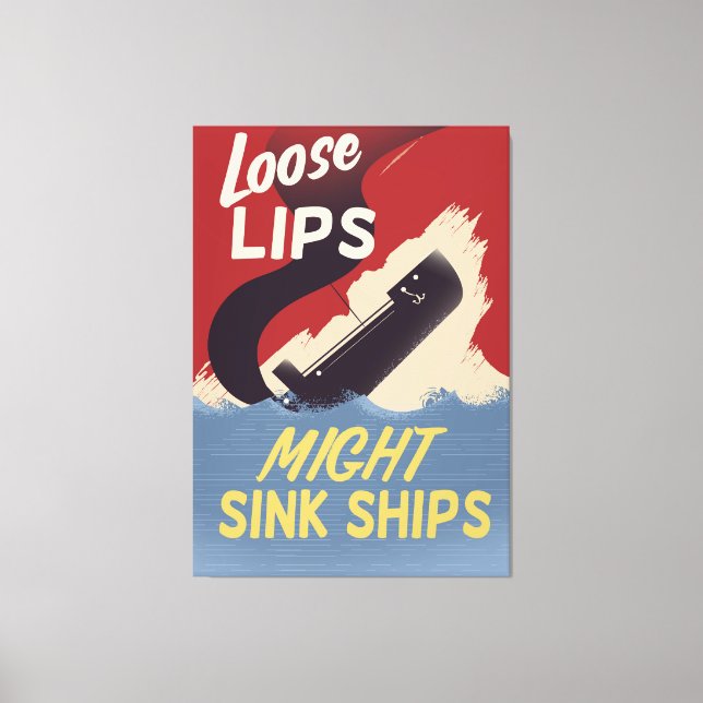 Toile Les lèvres lâches pourraient couler des navires (Recto)