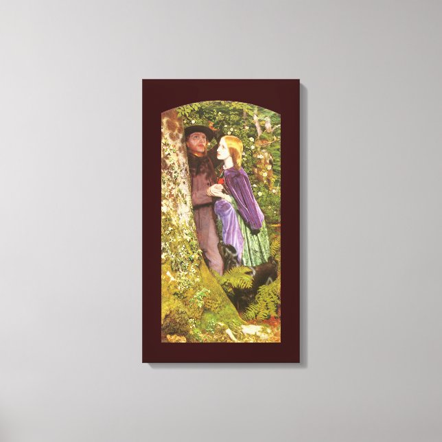 Toile Les Longs Fiançailles par Arthur Hughes, Art Vinta (Recto)