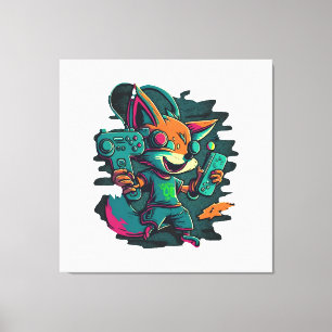 Toile Les loups jouent à des jeux