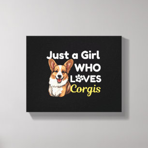 Toile Les Loves Corgis de Just a Girl