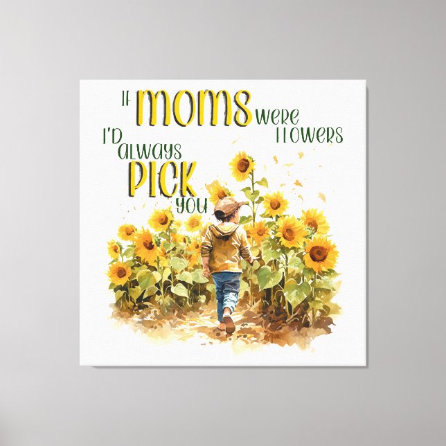 Toile les mamans étaient des fleurs (Recto)