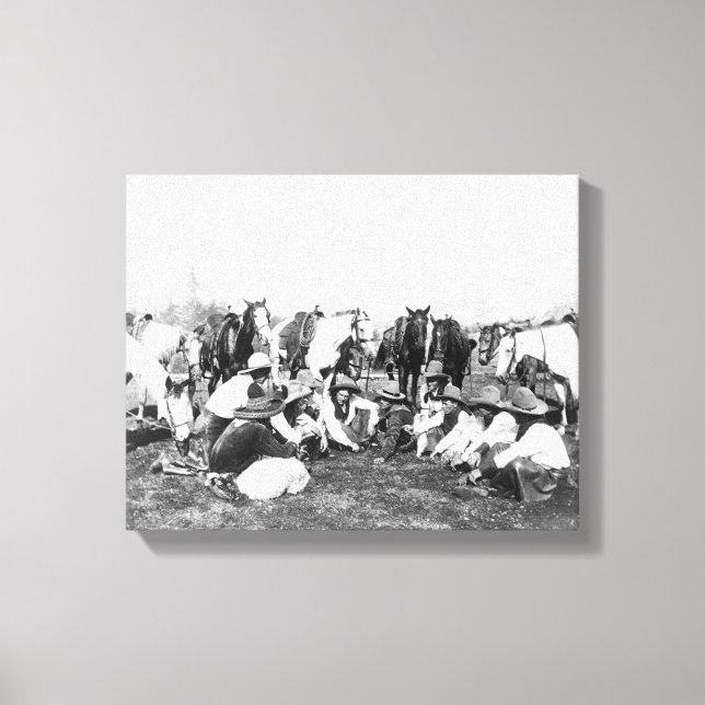 Toile Les membres du Wild West Show de Pawnee Bill (Recto)