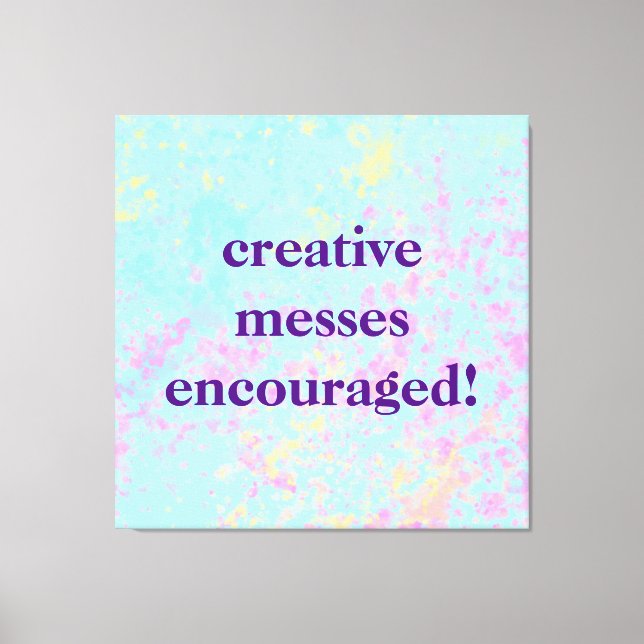 Toile "Les Messes créatives sont encouragées !" Pastel P (Recto)