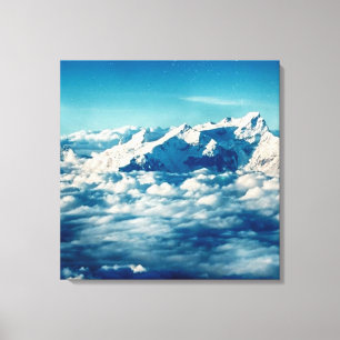 Toile Les montagnes de l'Himalaya dans les nuages Ciel b