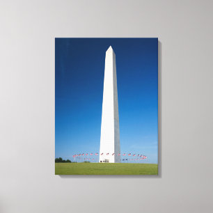Toile Les monuments Washington Monument avec drapeaux