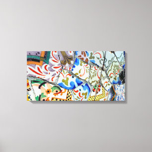 Toile Les mosaïques du parc Guell de Gaudi