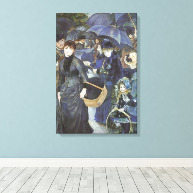 Toile Les Parapluies de Pierre Renoir, Impressionnisme V (Insitu (Plancher de Bois))