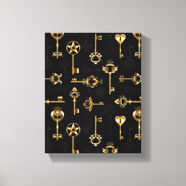 Toile Les Patters de Seamless avec Golden Keys (Recto)