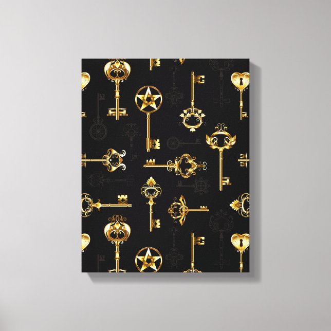 Toile Les Patters de Seamless avec Golden Keys (Recto)