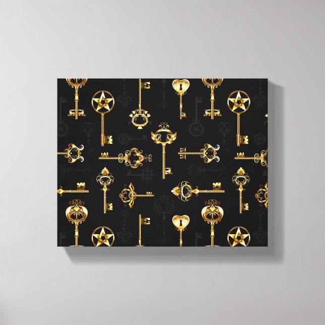 Toile Les Patters de Seamless avec Golden Keys (Recto)