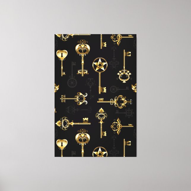Toile Les Patters de Seamless avec Golden Keys (Recto)