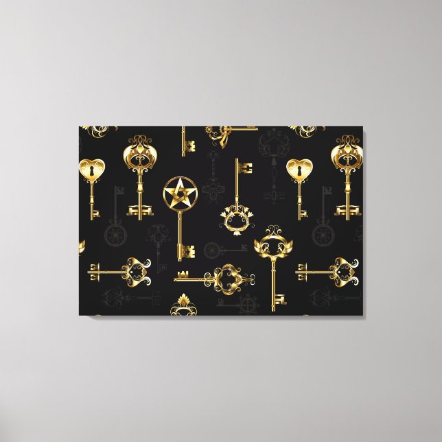Toile Les Patters de Seamless avec Golden Keys (Recto)
