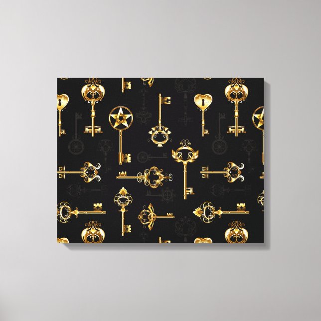 Toile Les Patters de Seamless avec Golden Keys (Recto)