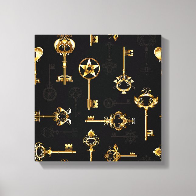 Toile Les Patters de Seamless avec Golden Keys (Recto)