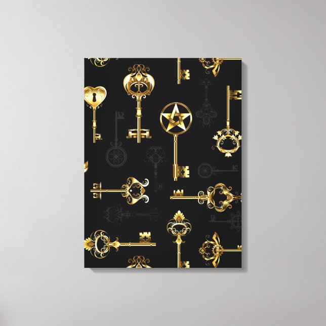 Toile Les Patters de Seamless avec Golden Keys (Recto)