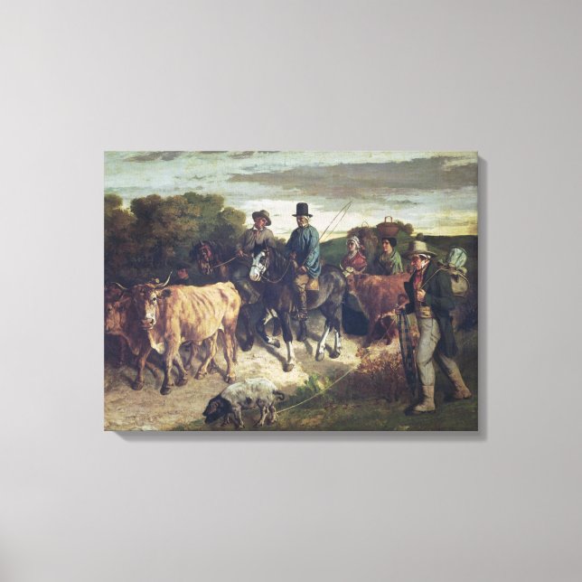 Toile Les paysans de Flagey de retour de la Foire (Recto)