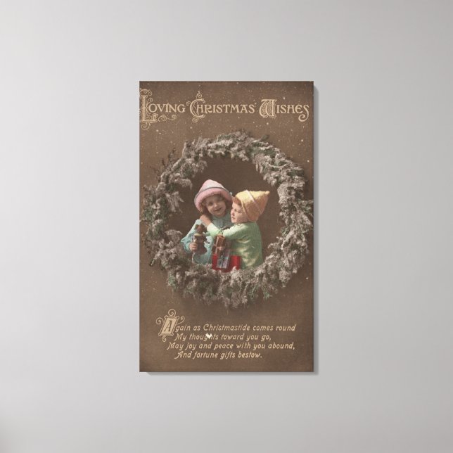 Toile Les petits enfants qui s'embrassent (Recto)