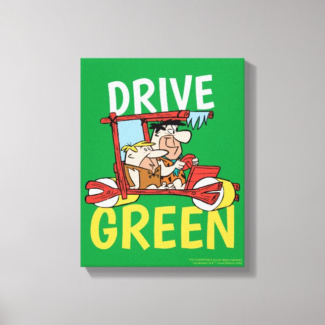 Toile Les Pierrafeu | Fred & Barney - Drive Green (Recto)