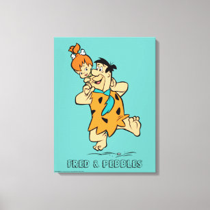 Toile Les Pierrafeu   Fred & Pebbles Flintstone