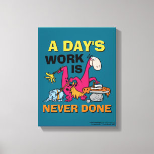 Toile Les Pierrafeu   Maison de nettoyage Dino