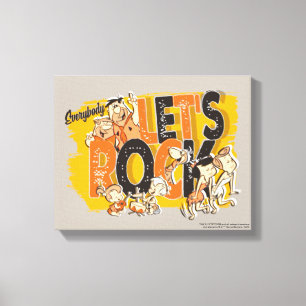 Toile Les Pierrafeu  Tout le monde, on fait le rock