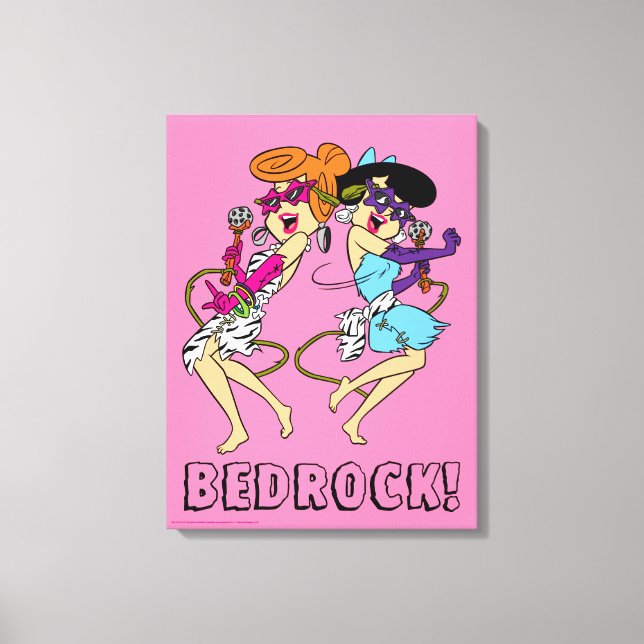 Toile Les Pierrafeu | Wilma & Betty Rock Stars (Recto)