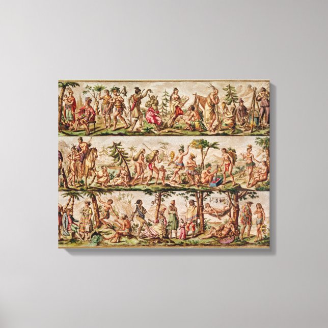 Toile Les principaux peuples des Amériques, c.1798-99 (Recto)