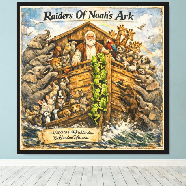 Toile Les Raideurs de l'Arche de Noé - Dessin animé de R (Insitu (Plancher de Bois))