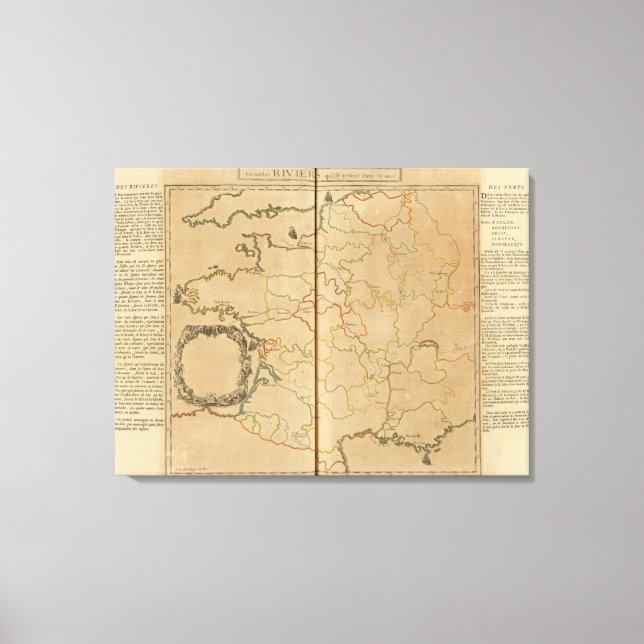 Toile Les rivières France (Recto)