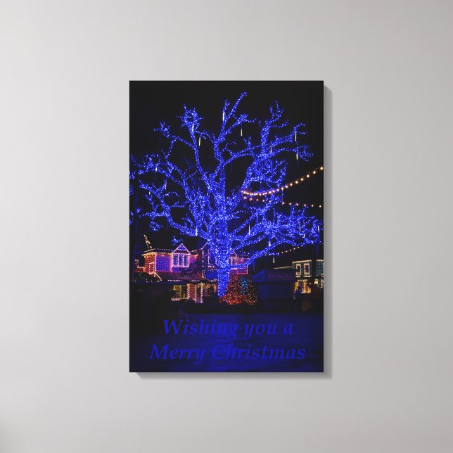 Toile Les salutations de l'arbre bleu (Recto)