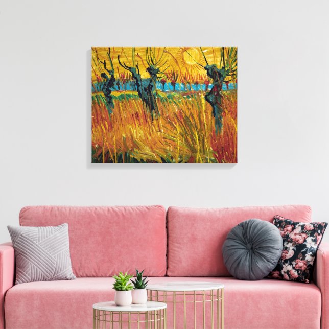 Toile Les saules au coucher du soleil | Van Gogh | (Insitu(Salon))