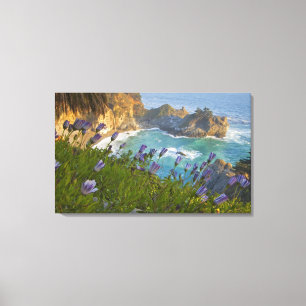 Toile Les Scenic McWay Falls se jettent sur la plage et