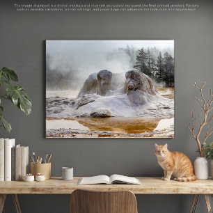 Toile Les sculptures de la nature : un geyser de Yellows
