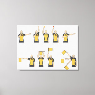 Toile Les signaux des arbitres du football