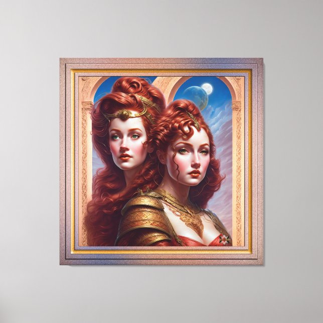 Toile Les soeurs Red AI Concept Art de Xzendor7 (Recto)