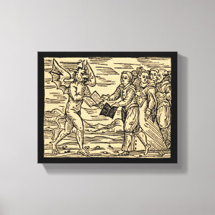 Toile Les sorcières de Satan échangent des textos 8x10