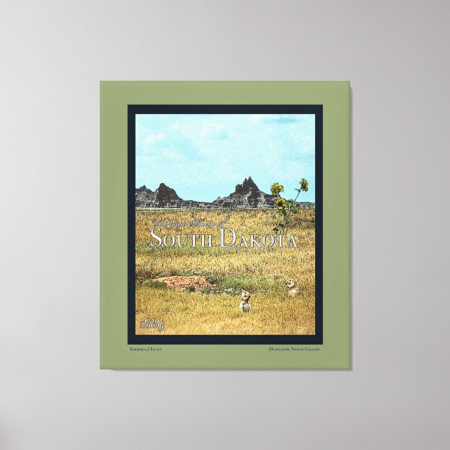 Toile Les Terres des Prairies du Dakota du Sud (Recto)