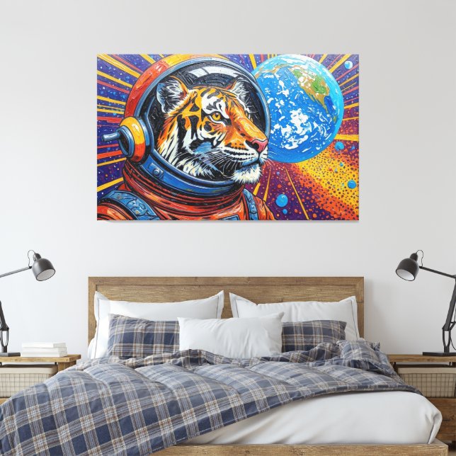 TOILE LES TIGRES DE L'ESPACE SONT PARTIS ! (Insitu(Chambre))
