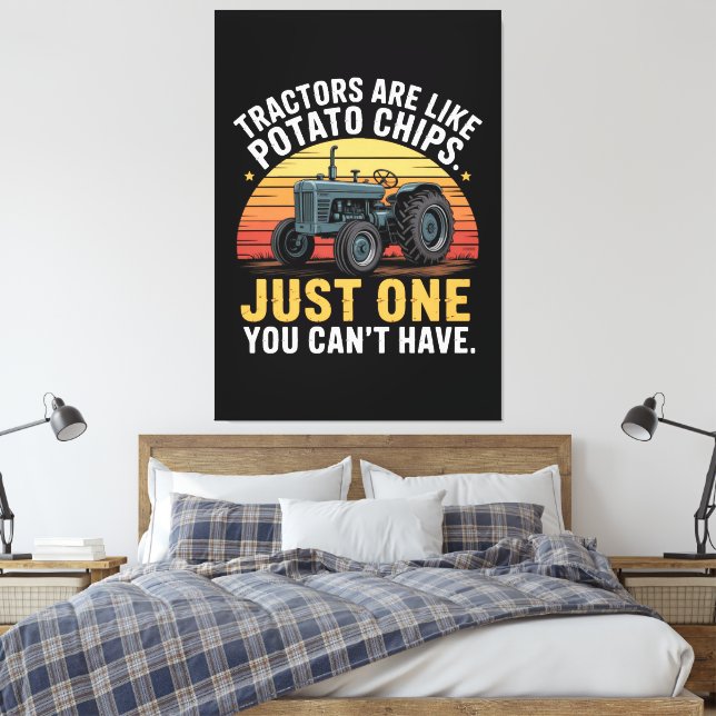 Toile Les tracteurs sont comme des chips (Insitu(Chambre))