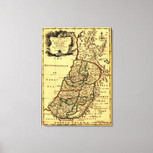 Toile Les tribus d'Israël en PalestineCarte panoramique