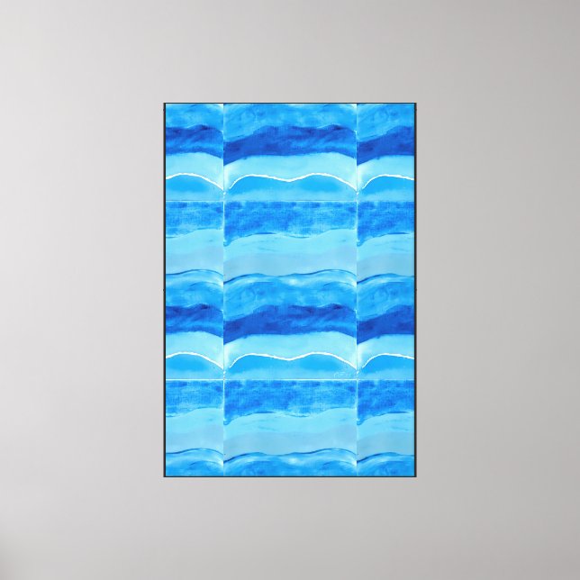 Toile Les Vagues Aquatiques (Recto)