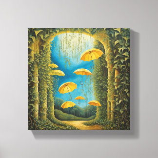 Toile Les vignes parapluies : La canopée de la nature