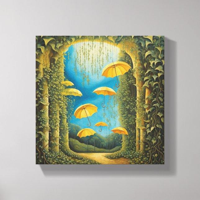 Toile Les vignes parapluies : La canopée de la nature (Recto)