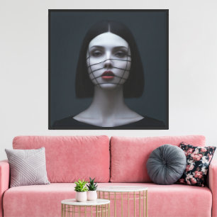 Toile Les visages dans la mode