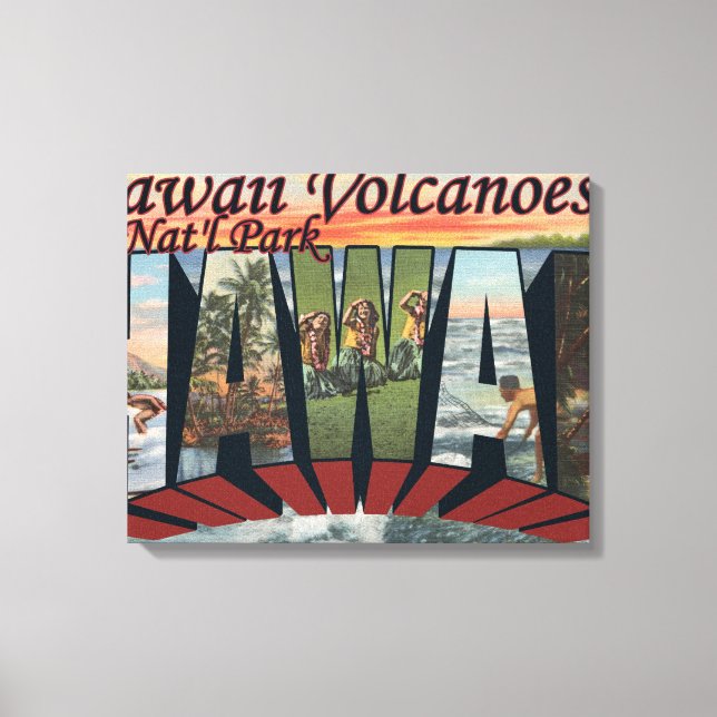 Toile Les volcans d'Hawaii Nat'l Park, Hawaii (Recto)