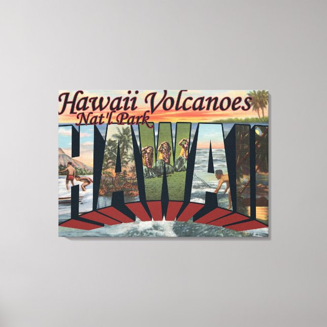Toile Les volcans d'Hawaii Nat'l Park, Hawaii (Recto)