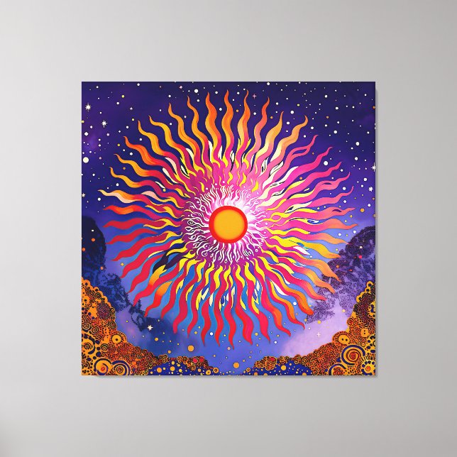 Toile "Les Whispers solaires dans le ciel" Le soleil (Recto)