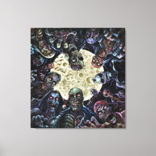 Toile Les zombis attaquent (l'horde de zombi)